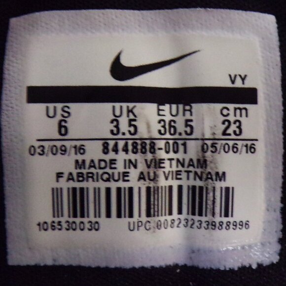 NIKE AIR PEGASUS 89 size 6 black/white running shoes - Picture 15 of 16